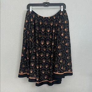 Maya Kern Bee Print Skirt Black/Yellow Size 6XL NWT